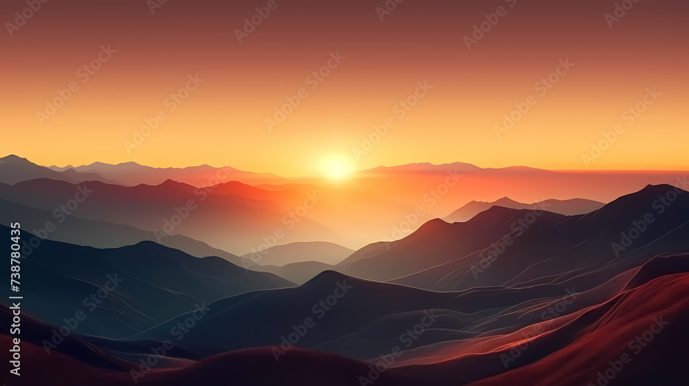 Magnificent sunrise at dawn