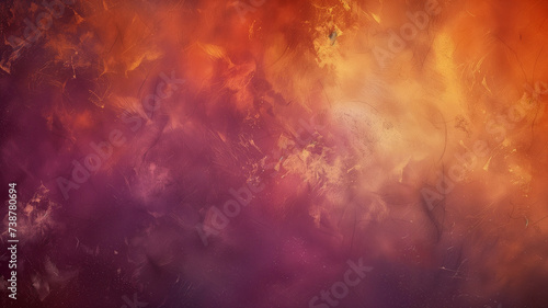 A vintage-inspired abstract background featuring a rich gradient of dark orange, brown, and deep purple.