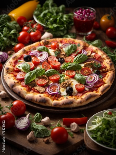 Italian Neapolitan pizza, Naples-style pizza, is a style of pizza made with tomatoes and mozzarella cheese