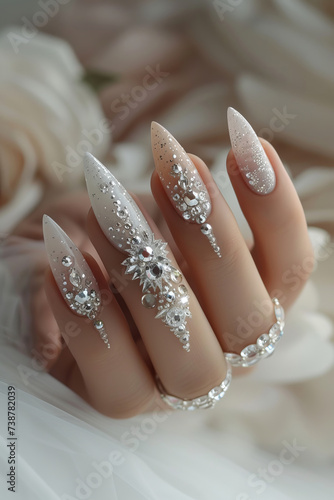 Beautiful nail art close up