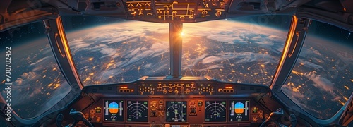 Piloting an aircraft with a copilot photo