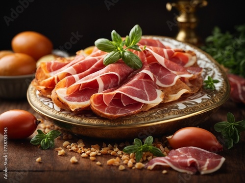 Spanish Jamón ibérico Iberian ham, cinematic food photography 
