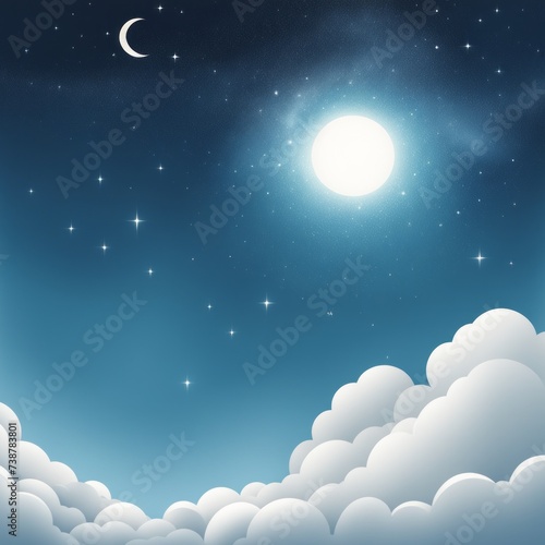night sky with stars and moon night sky with stars and moon abstract night sky background, stars, clouds and moon