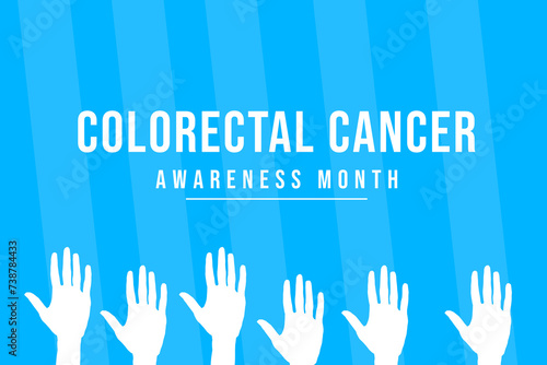 Colorectal Cancer Awareness Month concept design