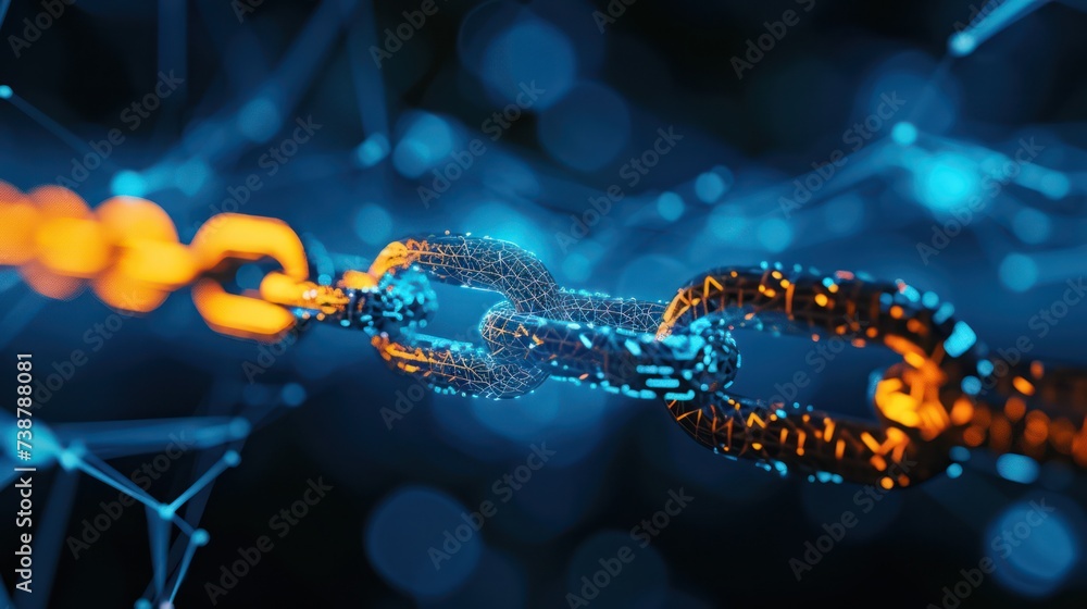 Chain Symbolizing Secured Technology