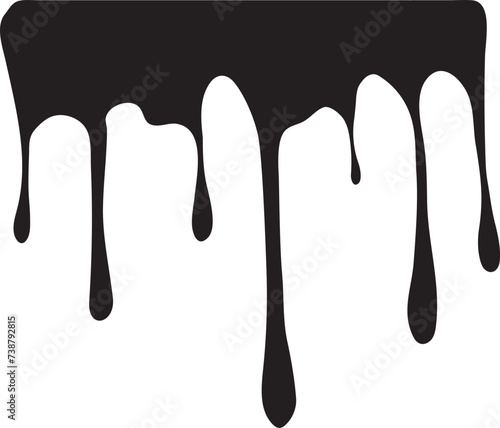 Illustrator vector paint liquid ink dipping flow art work for graphics use drip