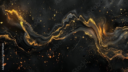 Elevate your visuals with this stunning gold and black marble background art. Perfect for illustrations and backdrops, adding a touch of sophistication to your creative projects.