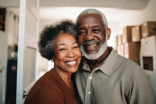 Portrait of a happy senior couple at home © Geber86