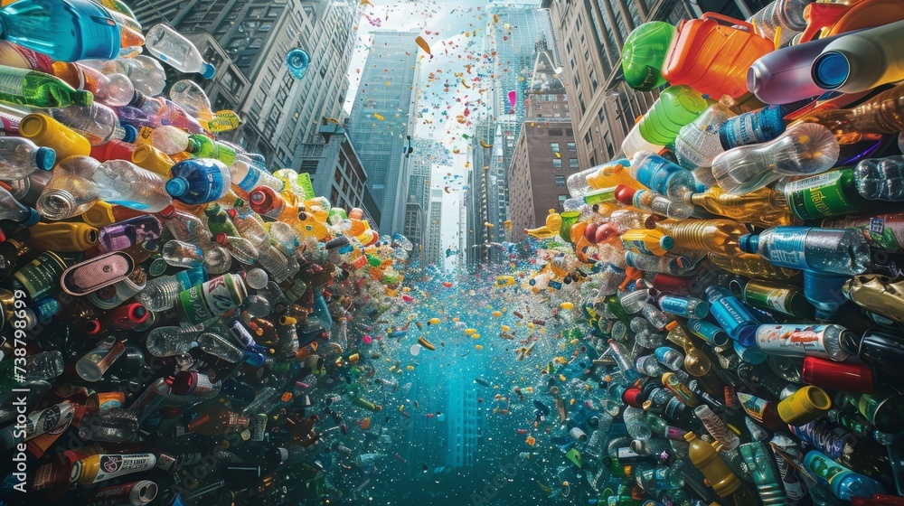 Naklejka premium Reimagining Consumption Patterns for Environmental Sustainability --ar 16:9 --stylize 250 --v 6 Job ID: b149c1f3-00ae-4d08-aa62-1fa30740bf79