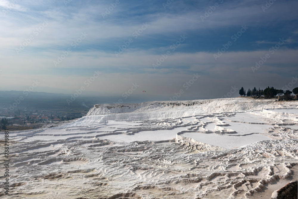 Pamukkale Travertines are one of the places where nature plays the role of artist.