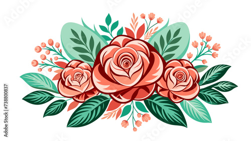 Flower bouquet isolated vector art
