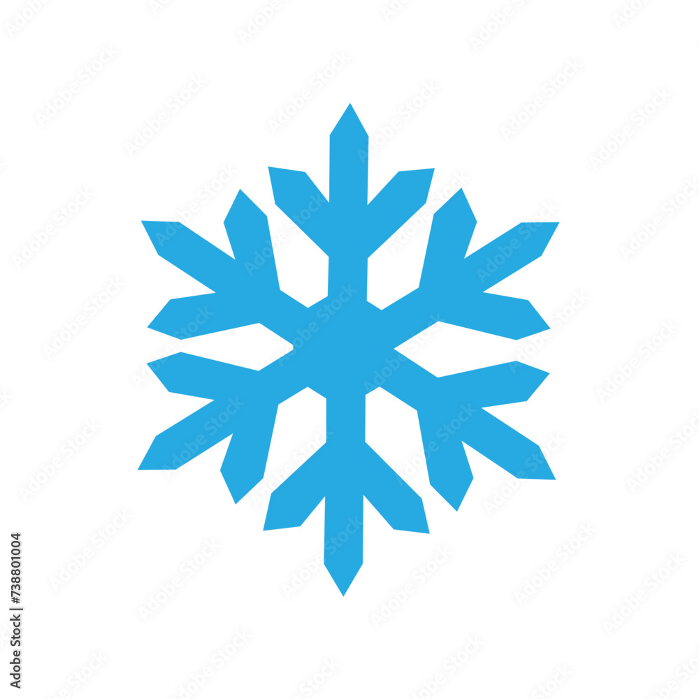 Snowflake sign blue icon. Vector image Snowflake sign blue icon. Vector image