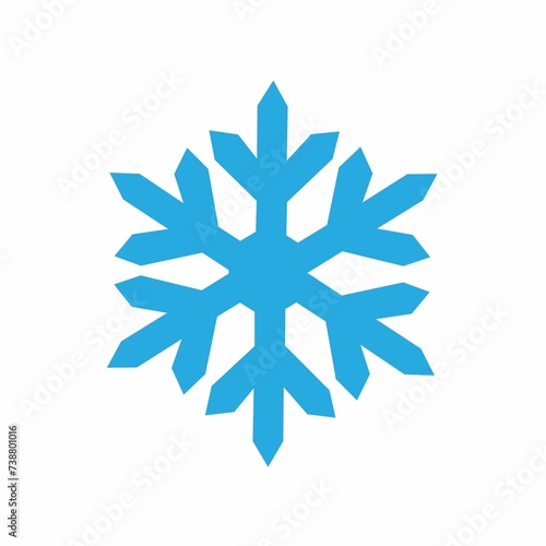 Snowflake sign blue icon image
