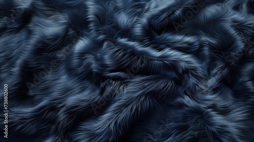Deep blue fur texture capturing the essence of luxury and depth