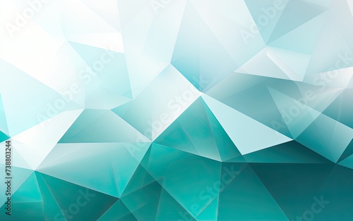 Abstract triangles background in turquoise and white
