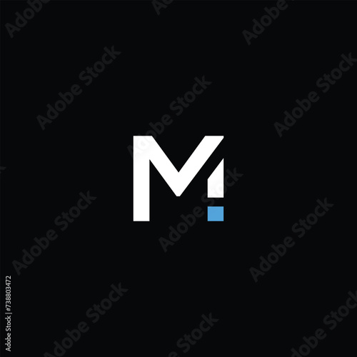 Initial Mi Letter Logo Design. Usable for Business Logo. Logo Element