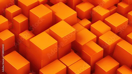 Abstract Orange cubes background