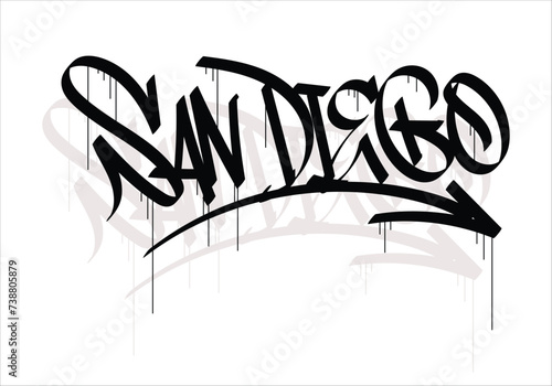 SAN DIEGO city graffiti tag style
