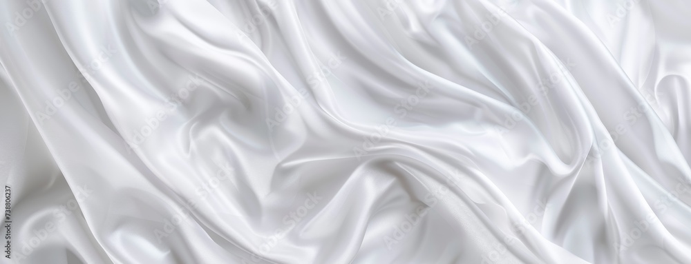 white silk background with waves, in the style of detailed feather rendering
