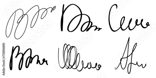 set of hand drawn fake signatures for your papers, documents.jpg