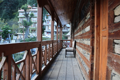 very old but beautiful wooden balcony