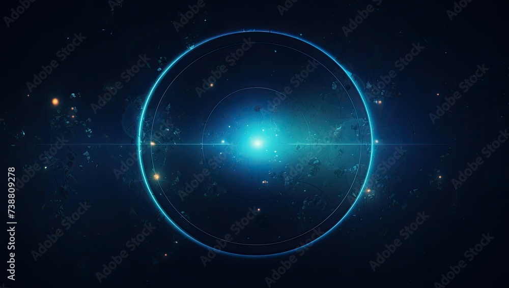 A blue color circular background