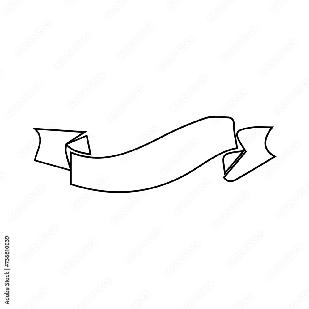 Vector Line Ribbons and Banners Vector Line Ribbons and Banners