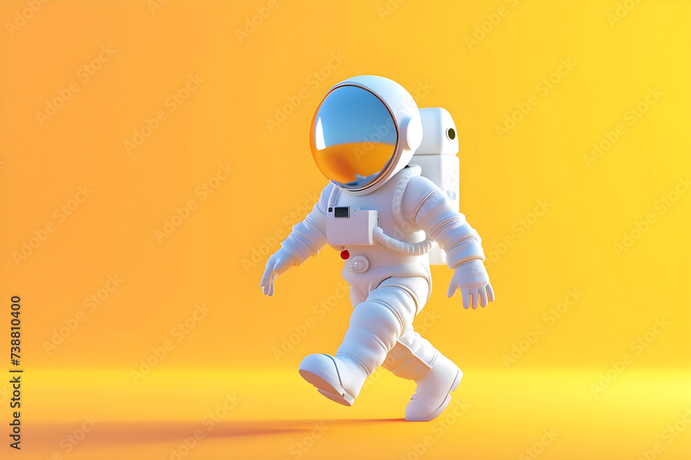 Minimal Astronaut against soft background - Ai Generated Minimal Astronaut against soft background - Ai Generated