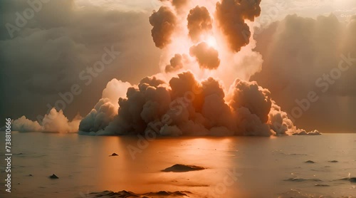Nuclear explosion in the ocean photo