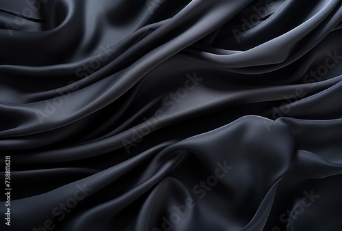 a close up of a black fabric