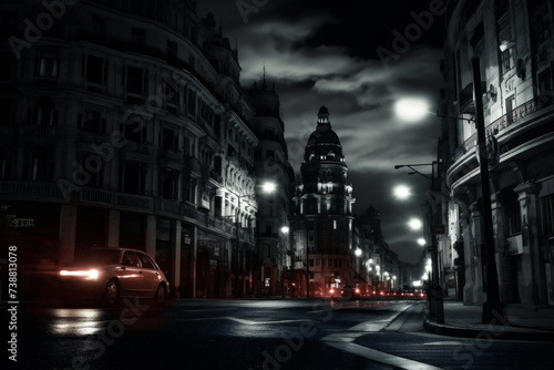 Madrid de noche tipo cómic © Odisdca