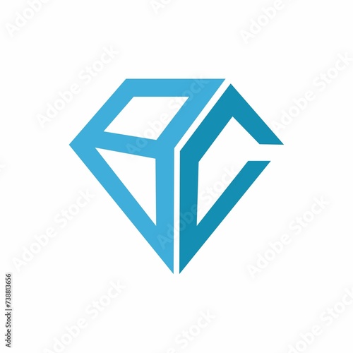 Letter BC diamond logo image