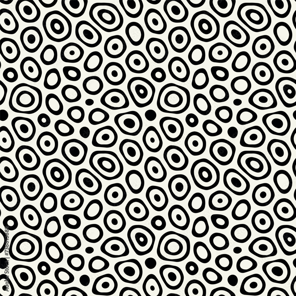 Vector seamless pattern. Monochrome organic shapes. Stylish creative print. Abstract natural texture. Hand drawn abstract background. Can be used as swatch for illustrator. Vector seamless pattern. Monochrome organic shapes. Stylish creative print. Abstract natural texture. Hand drawn abstract background. Can be used as swatch for illustrator.
