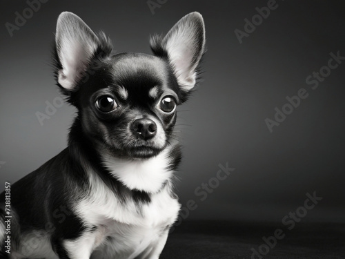 generative ai, Chihuahua Background balck © Akang