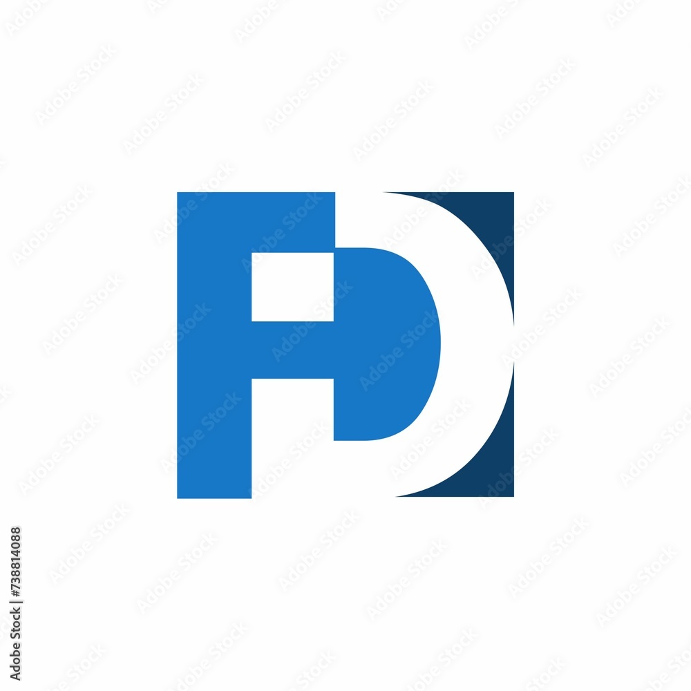 Initial FD logo design image Initial FD logo design image