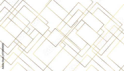 Bright golden chaotic lines on white background illustration
