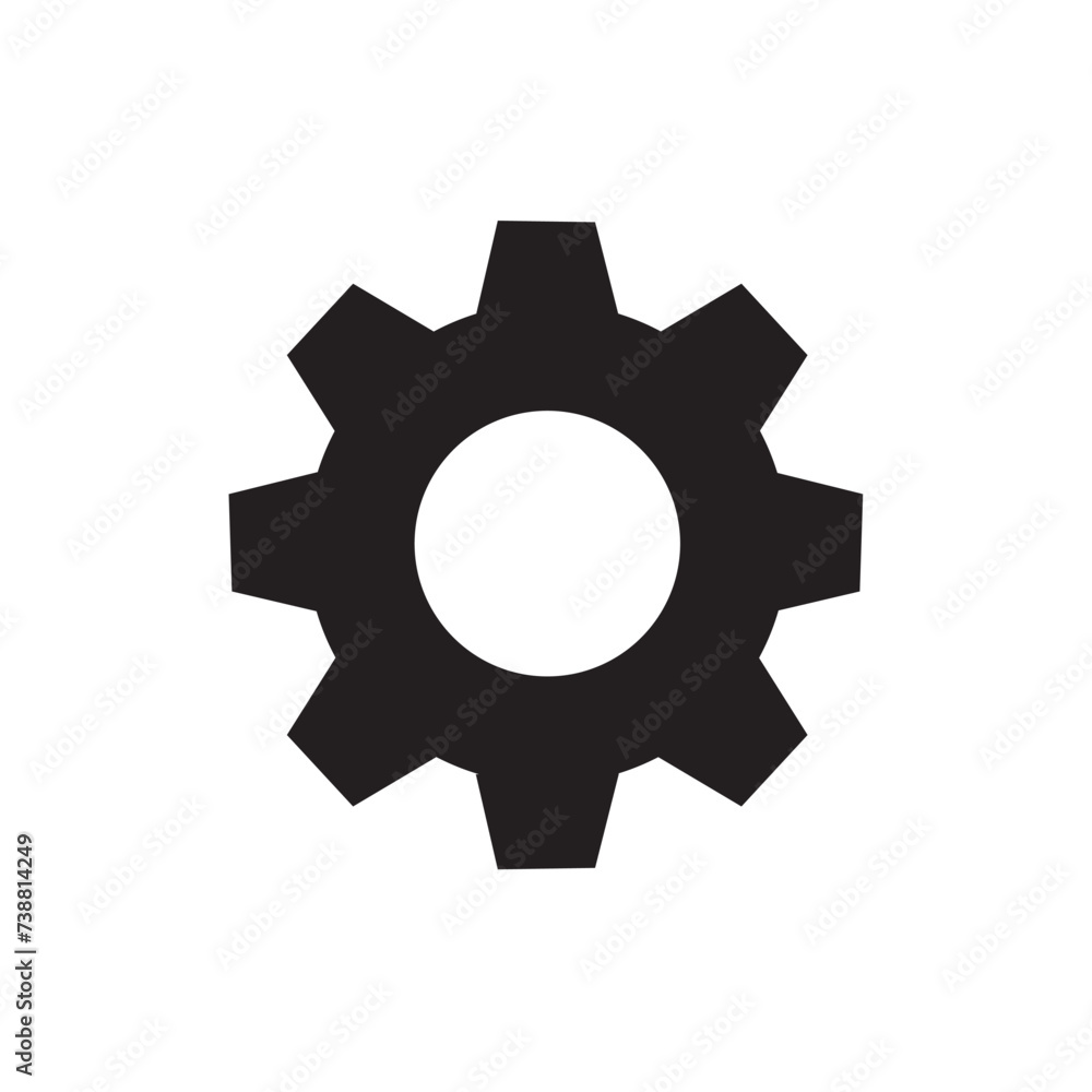 Gear design icon. Vector image