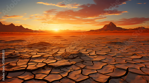 Barren drought concept wallpaper or dry desert background
