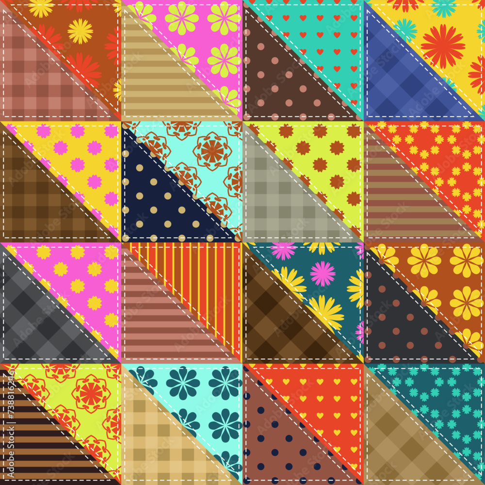 patchwork background with different patterns patchwork background with different patterns