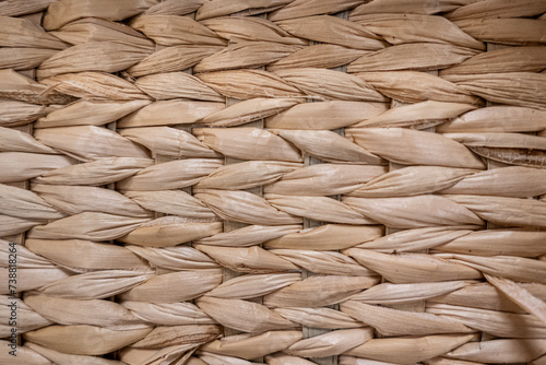 straw basket weave closeup 