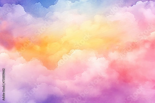 abstract colorful background with clouds © Natalia