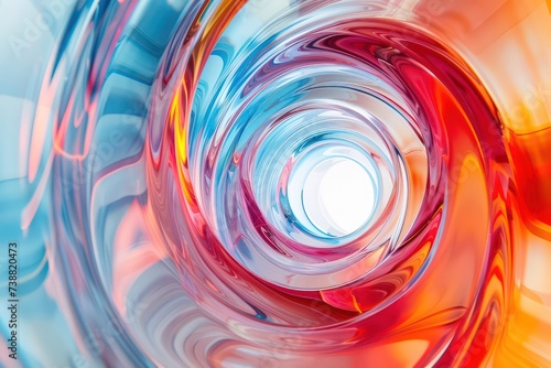 abstract blue and red swirl background, with light coming through, in the style of light white and light orange