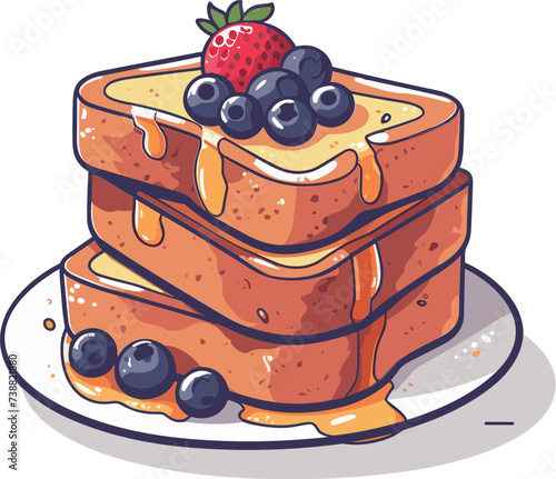Berry and Syrup French Toast