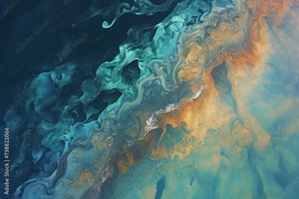 Close-up view of oil iridescent patterns. Close-up view of oil iridescent patterns.