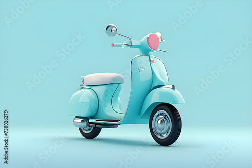 Scooty  scooter  motorbike against soft background - Ai Generated