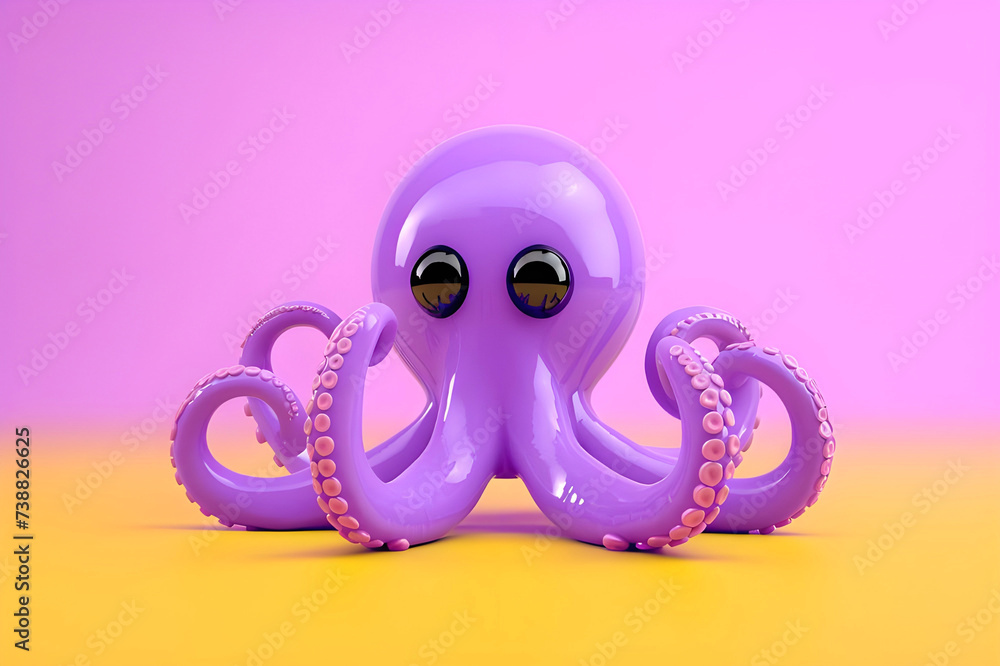 Octopus against soft background - Ai Generated Octopus against soft background - Ai Generated