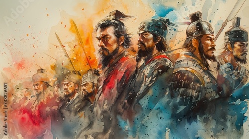 Gallant heroes in watercolor historys valor visualized photo