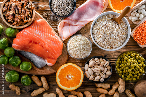 Composition with food products rich in thiamine or vitamin B1