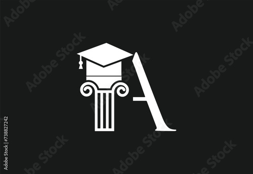 Low firm logo with latter A vector template, Justice logo, Equality, judgement logo vector illustration