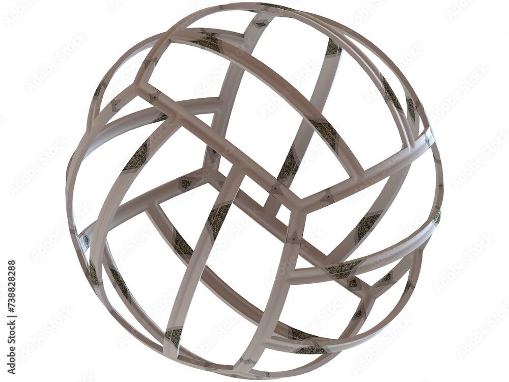 Obraz premium Wireframe Shape Geometric Volley Ball 3D print model